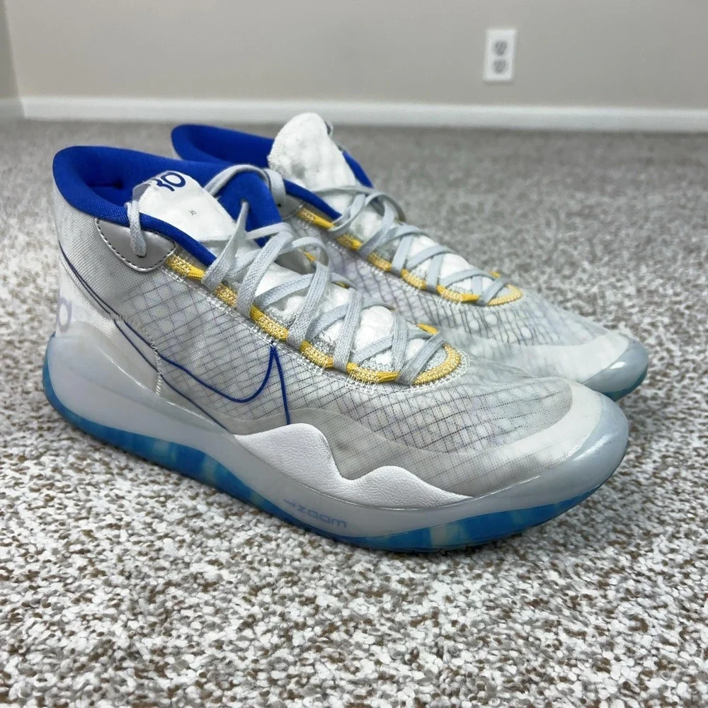 Nike Shoes Mens Size 11 White Zoom KD 12 Warriors Basketball Mid Top Sneakers